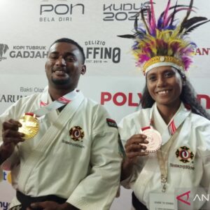 Aceh dan Papua Barat Raih Emas Perdana di Kempo PON Bela Diri Kudus