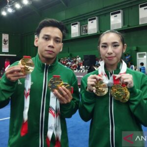 Dua Atlet Wushu Jatim Borong Enam Medali Emas di PON Bela Diri Kudus 2025