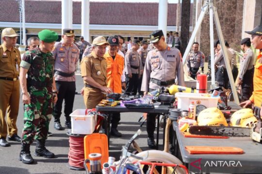 Apel Gabungan Kesiapsiagaan Bencana Polres Wonosobo