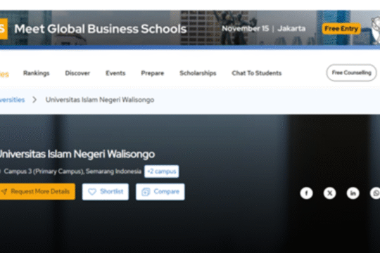 UIN Walisongo Raih Status QS Contributor untuk Peringkat Universitas Asia 2026