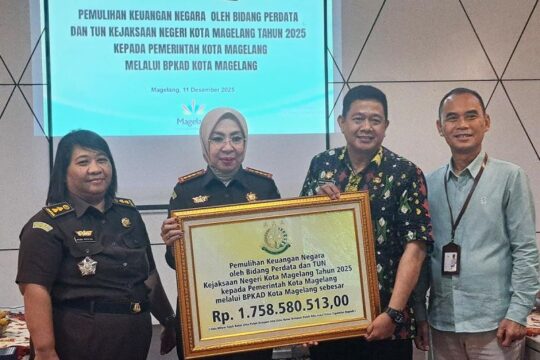 Pemkot Magelang dan Kejari Pulihkan Tunggakan Pajak Daerah Rp1,75 Miliar