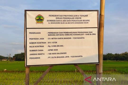 Pembangunan Embung Nglawiyan Blora Didanai Rp8,59 Miliar oleh Pemprov Jateng