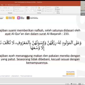 Hukum Kewajiban Suami Memberi Nafkah kepada Istri Menurut Kajian Tarjih UMS