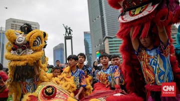 FOTO: Atraksi Barongsai dan Liong Sambut Imlek 2026 di Jakarta - 1